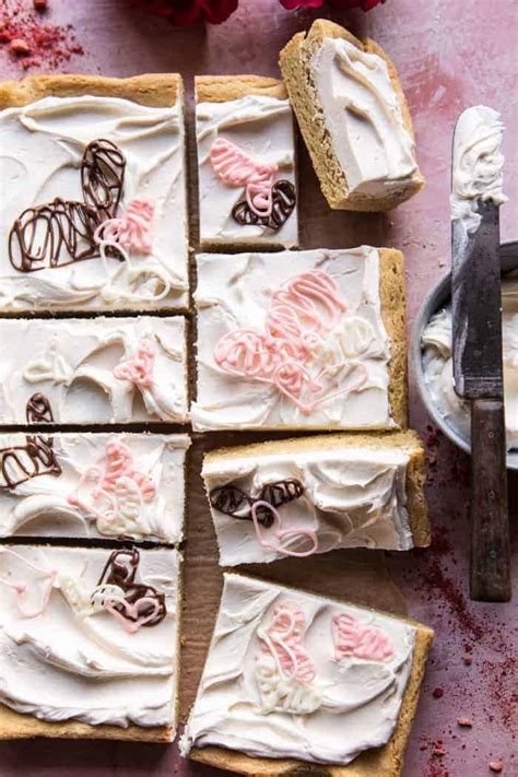 Browned Butter Sugar Cookie Bars With White Chocolate Frosting Half