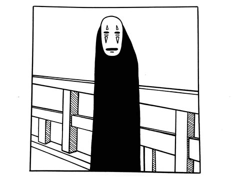 No Face Spirited Away Print Studio Ghibli Art Print Anime Etsy