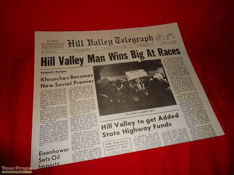 Back To The Future 2 Hill Valley Telegraph Newspaper 5 Replica Movie Prop