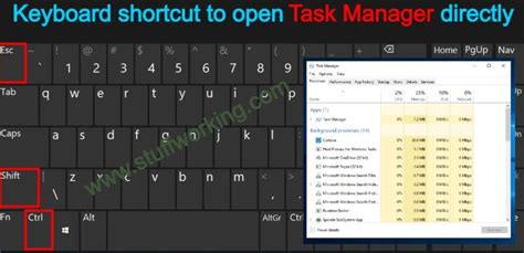 Open Task Manager Directly Keyboard Shortcut
