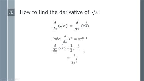 How To Find The Derivative Of Square Root X Ie Sqrt X Derivative