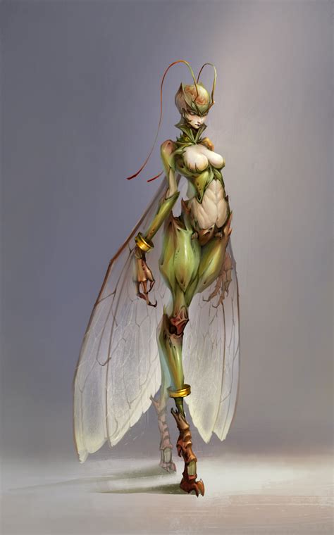 Artstation Insect Jianing Fan Fantasy Character Design Concept Art Characters Alien