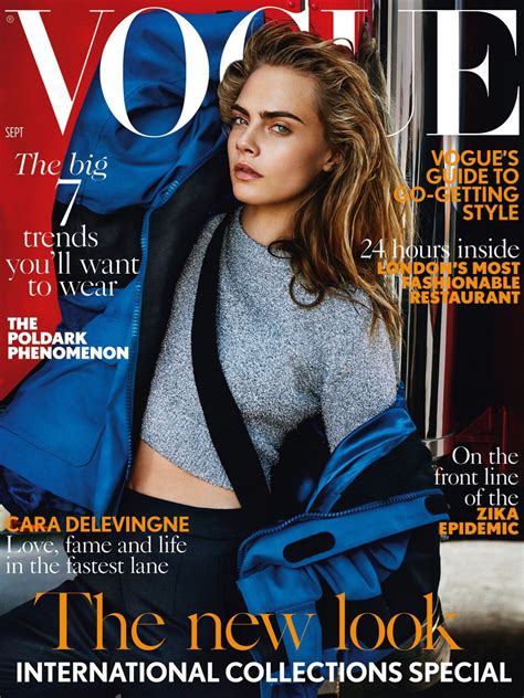 Cara Delevingne Vogue Magazine Uk September 2016 Cover • Celebmafia