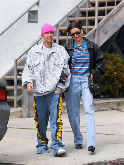 justin and hailey bieber are finally matching their outfits gq