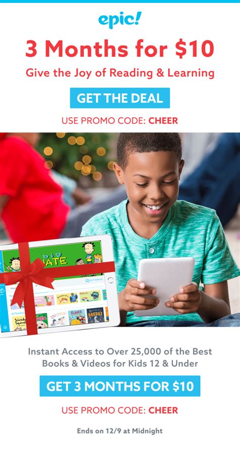 Epic Kids Books Holiday Coupon Get 3 Months For Only 10 Hello