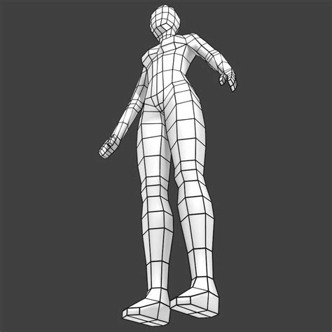 3d Model Generic Low Poly Basemesh Female Vr Ar Low Poly Cgtrader