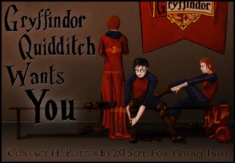 Gryffindor Quidditch Recruitment Poster By Zzrandomzero On Deviantart