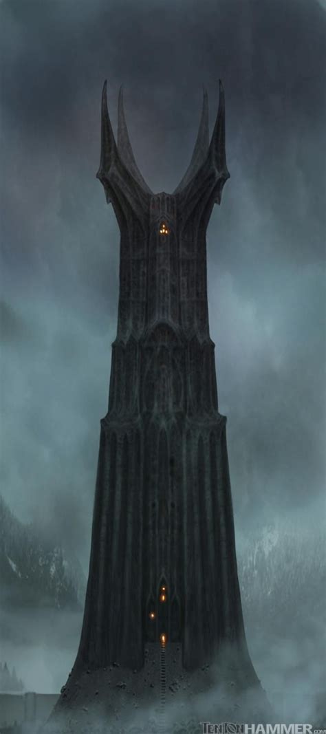 Orthanc Fantasy Wizard Fantasy Castle Evil Tower