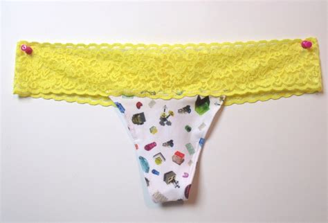Thong Legos Print Lace Underwear Lingerie By Textilechampion