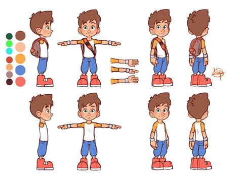 Cartoon Character Reference For 3d Modeling