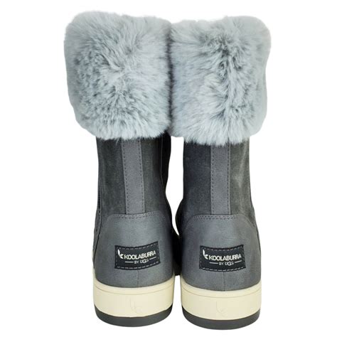 Koolaburra Ugg Tynlee Suede Faux Fur Snow Waterproof Boots Stone Grey