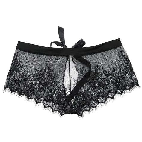 Chamsgend Women Sexy Lingerie Lace G String Bow Briefs Underwear