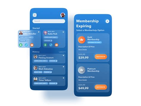 Membership Screens In 2020 User Interface Design Interface Design