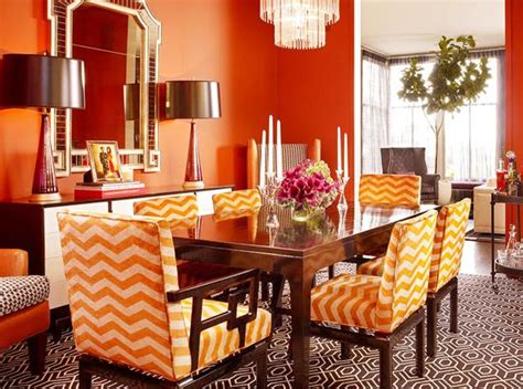How To Use Orange Colors Creatively And Add Interest To Modern Dining