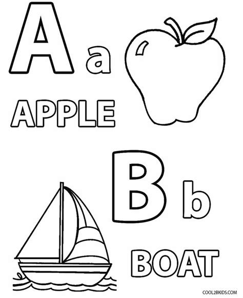 Alphabet Coloring Pages For Preschoolers Free - 229+ SVG Design FIle