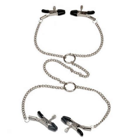 Nipple Clamps With Chain BDSM Bondage Slave Fetish Nipple Labia Clitoris Sex Toy EBay