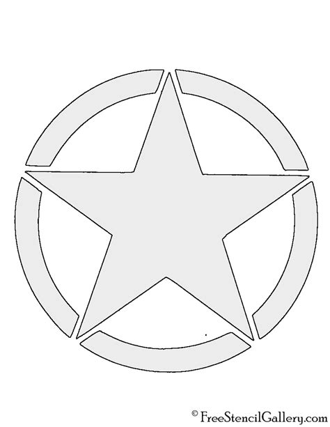 Army Star Logo Stencil Free Stencil Gallery