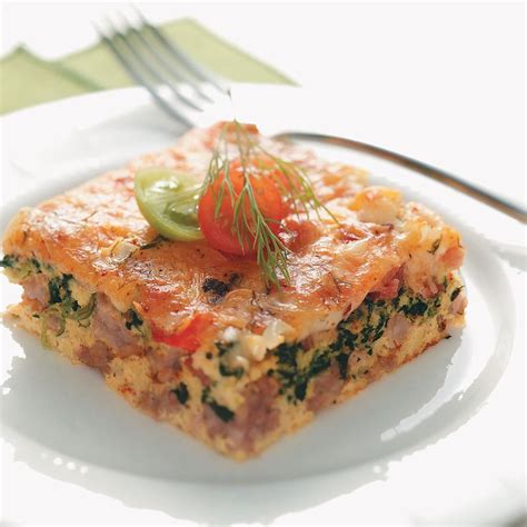 Spinach And Sausage Egg Bake Recipe Taste Of Home