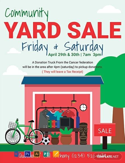 On this website, you can make lots of fascinating and free printable flyer for your business. FREE Yard Sale Flyer Template - Word (DOC) | PSD | Apple ...