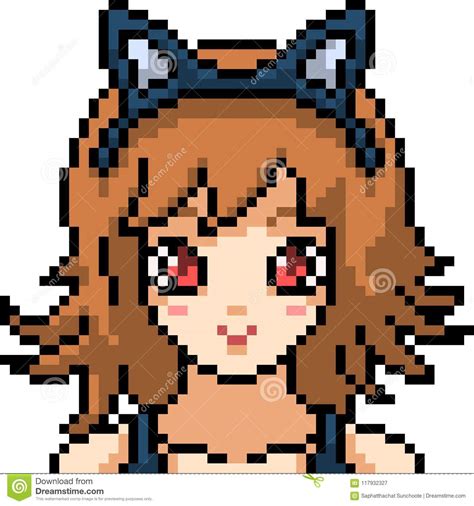 Anime Images Anime Cat Girl Pixel Art