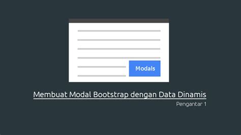 Modal Bootstrap Dengan Data Dinamis