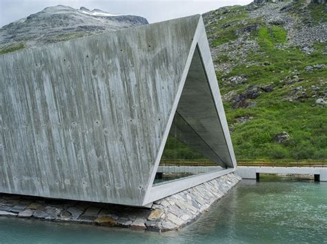 Norway Trollstigen Concrete Architecture Triangle By