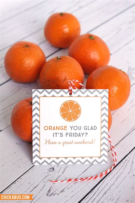 Orange You Glad Its Friday Free Printables Chickabug