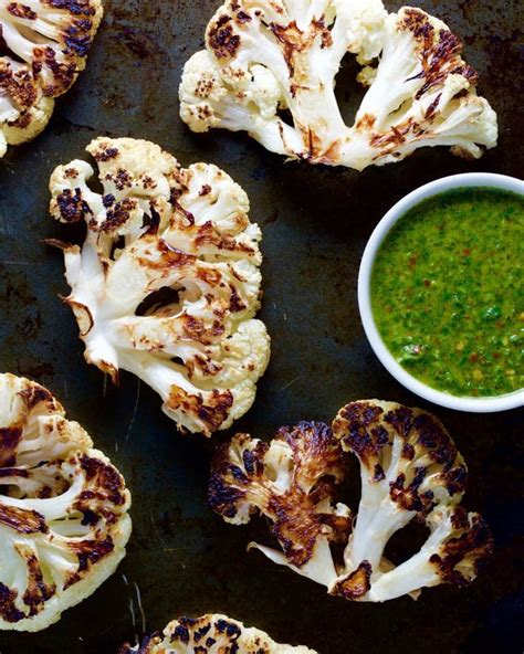 Cauliflower Steaks W Chimichurri Sauce Food Heaven Made Easy