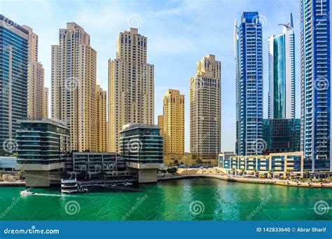 Amazing View Of Dubai Marina Waterfront Skyscraper Residential And