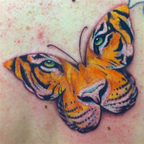 Pin On Tiger Butterfly Tattoo