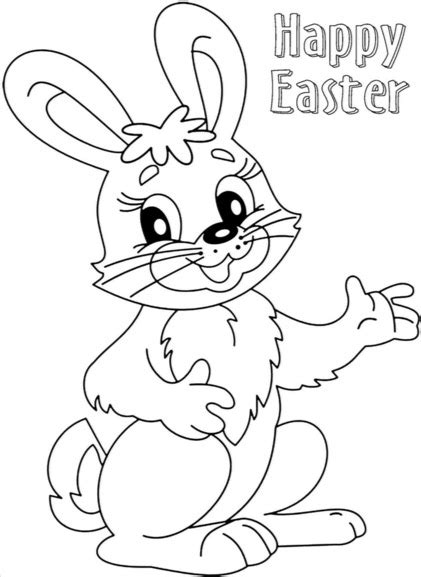 Free printable easter coloring pages ebook for use in your classroom or home from primarygames. Happy Easter Bunny Coloring Page & Coloring Book