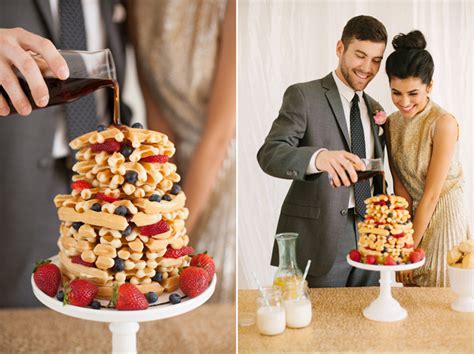 A Waffle Wedding Cake Best Wedding Blog