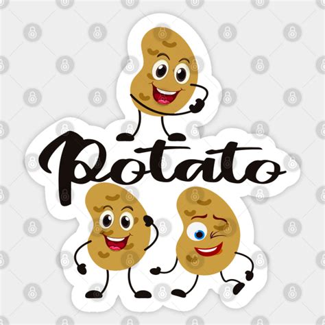 One Potato Two Potatoes Kawaii Veggies Tpssg Potatoes Sticker