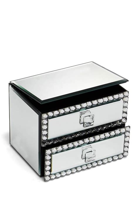 Shop with confidence on ebay! Jay Import | Beaded Mirror Silver Jewelry Box | Jewelry ...