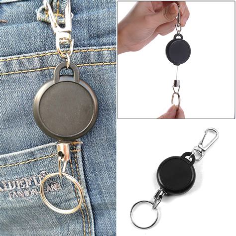 Comaie Retractable Metal Key Chain Innovative Stainless Steel Wire Rope