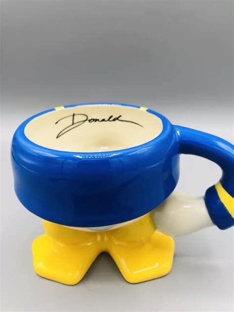 Vintage Disney Signature Donald Duck Half Body Legs Ceramic Coffee Mug 2000 Picclick