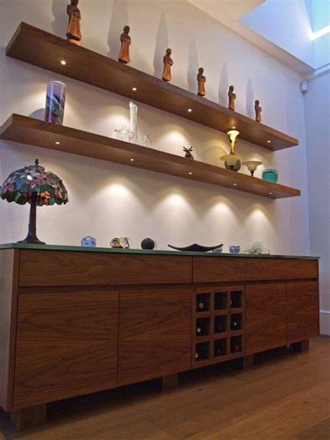 Custom shelving with recessed led lighting is sure to make your kitchen, living room, or bedroom stand out! Walnut Floating Shelves with LED Lights - | Walnut ...