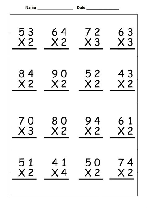 Multiplication Worksheets By 4 5 6 7 8 9