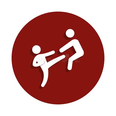 Kick Icon In Badge Style One Of Fight Collection Icon Can Be Used For