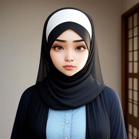 Generador De Arte Ai A Partir De Texto Hijab Girl With Big Boobs Img