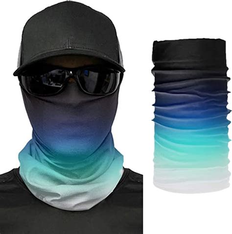 Blue Chrome 3d Skull Bandana Face Mask Multifunctional Scarf Headwear
