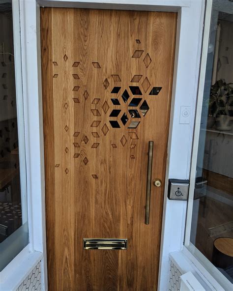 Solid Oak And Cnc Cut Entrance Door Woodworking