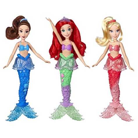 dolls dolls by material mermaid tail w water new disney princess glitter n glow ariel doll w lights