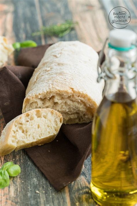 Ciabatta selber backen Original italienisches Weißbrot