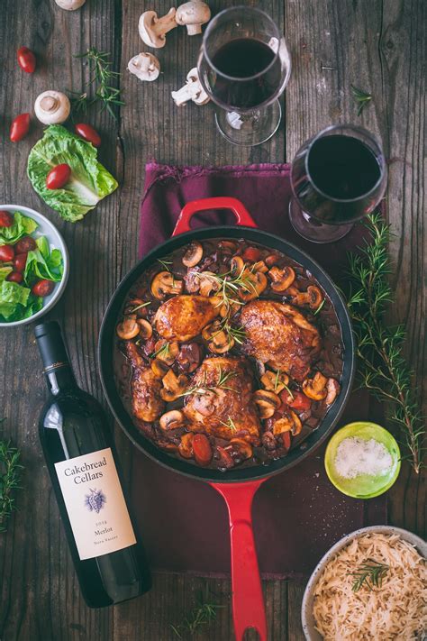 Chicken In Red Wine Sauce Coq Au Vin Playful Cooking
