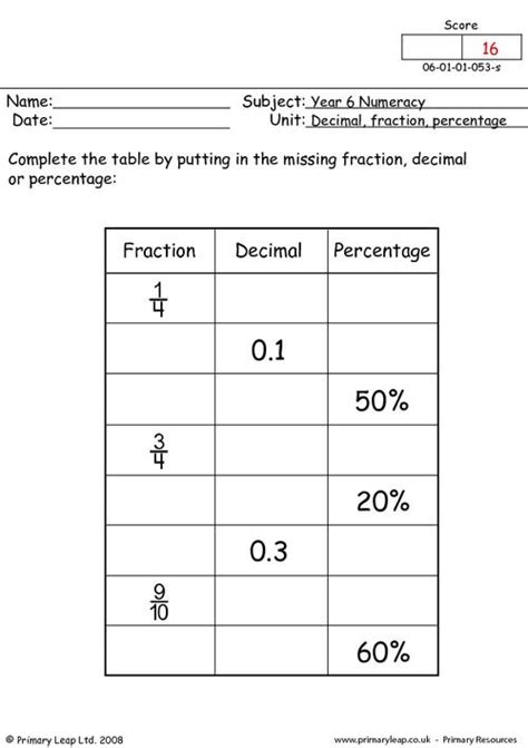 15 Equivalent Decimal Worksheets