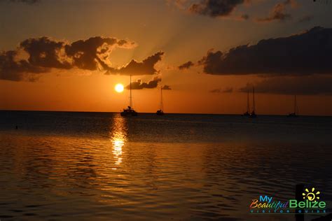 Caribbean Sunset In Caye Caulker My Beautiful Belize