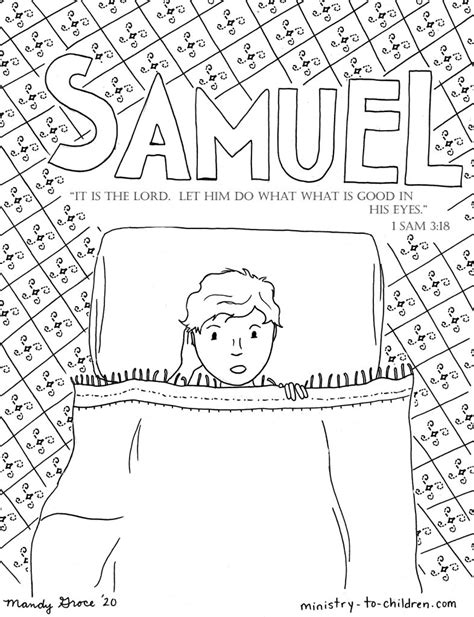 Samuel Hears Gods Calling Coloring Page Ministry To Children 1