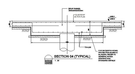 Drop Panel And Slab Reinforcement As Per Plan Typical Section Details