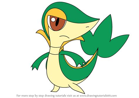 Supercoloring.com is a super fun for all ages: Learn How to Draw Snivy from Pokemon (Pokemon) Step by ...